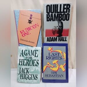 Lot Of 4-Lg Print Hardback Books/ Adveture Suspense Fiction/ Various Authors